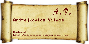 Andrejkovics Vilmos névjegykártya